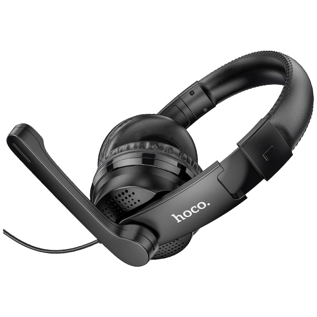 hoco. Slušalice sa mikrofonom, gaming, 3.5 mm, crna - W103 Magic tour, Black - Image 4