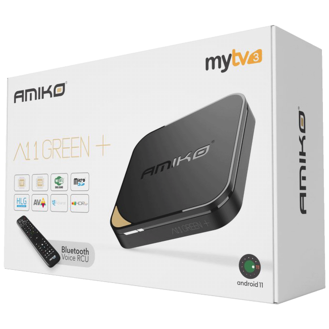Amiko Prijemnik IPTV, Android OS , 2/16GB, 4K, WiFi, Bluetooth - A11 GREEN+ - Image 4