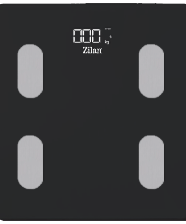 Zilan Pametna vaga, tjelesna, do 180 kg, LED zaslon, Bluetooth - ZLN8980