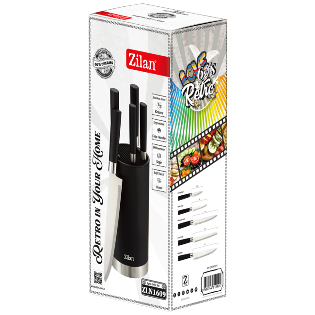 Zilan Noževi, set sa stalkom, 6/1, Retro - ZLN1609 - Image 3