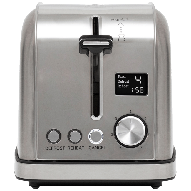 home Toster, 950W, za 2 kriške, 7 nivoa tostiranja, LCD - HGKP22LCD - Image 4