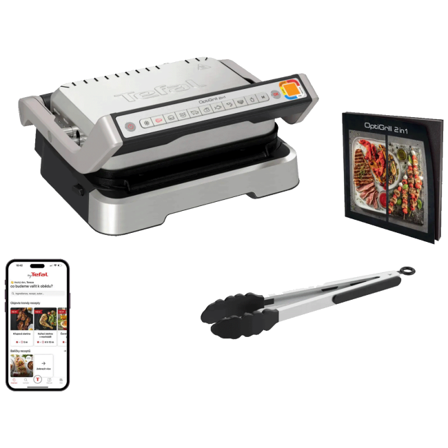 Tefal Grill kontaktni, 2u1, 2000W, Optigrill - GC773D30