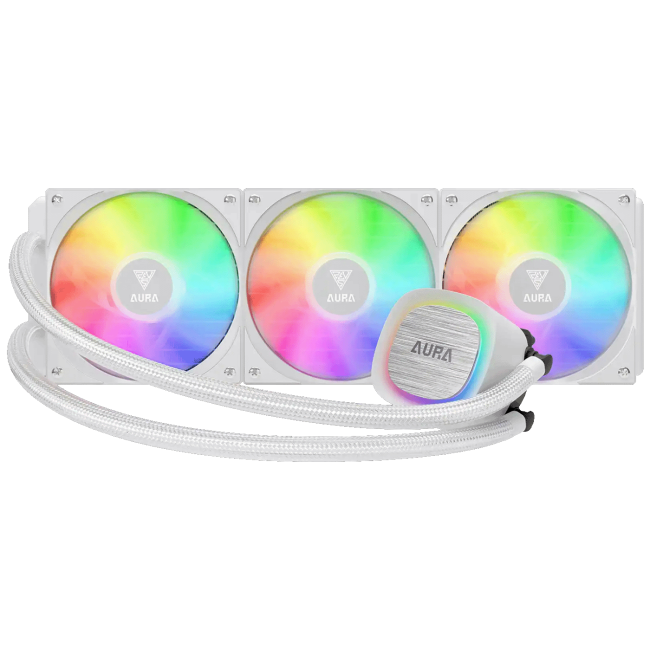 Gamdias Vodeno hlađenje za CPU, RGB - Gamdias Aura GL360 WH V2 - Image 2