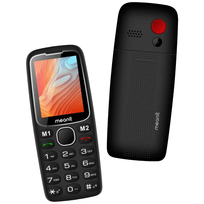 MeanIT Telefon mobilni, 2.4" zaslon, SOS tipka, crni - Senior 10 Plus, Crni - Image 2