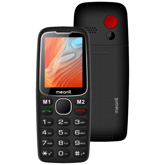 MeanIT Telefon mobilni, 2.4" zaslon, SOS tipka, crni - Senior 10 Plus, Crni - Image 3
