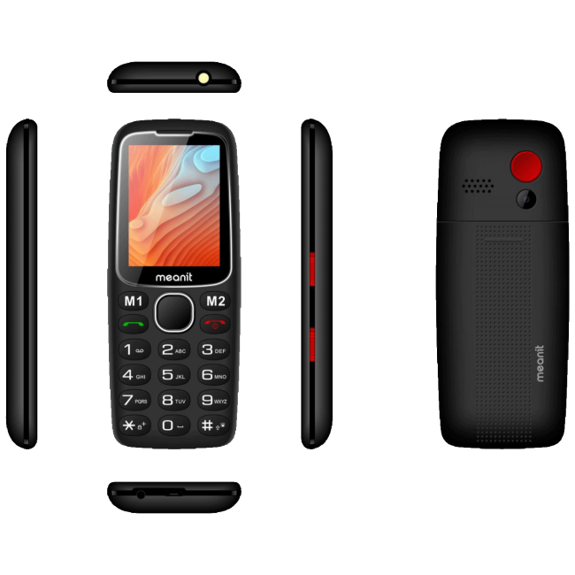 MeanIT Telefon mobilni, 2.4" zaslon, SOS tipka, crni - Senior 10 Plus, Crni - Image 5