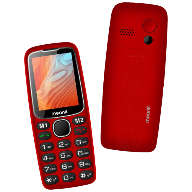 MeanIT Telefon mobilni, 2.4" zaslon, SOS tipka, crveni - Senior 10 Plus, Crveni - Image 2
