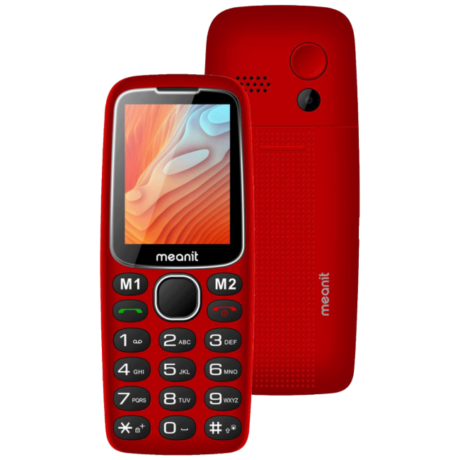 MeanIT Telefon mobilni, 2.4" zaslon, SOS tipka, crveni - Senior 10 Plus, Crveni - Image 3