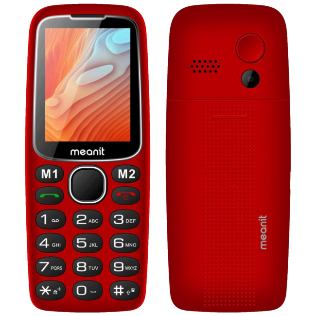 MeanIT Telefon mobilni, 2.4" zaslon, SOS tipka, crveni - Senior 10 Plus, Crveni - Image 4