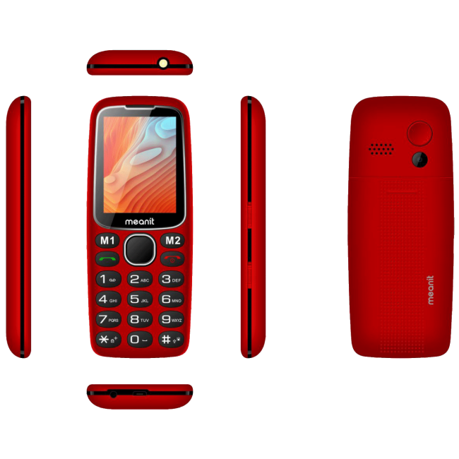 MeanIT Telefon mobilni, 2.4" zaslon, SOS tipka, crveni - Senior 10 Plus, Crveni - Image 5