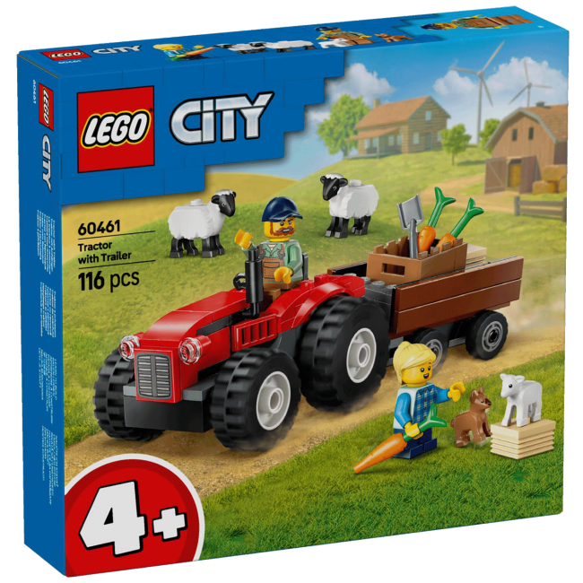 Lego Crveni traktor s prikolicom i ovce, LEGO City