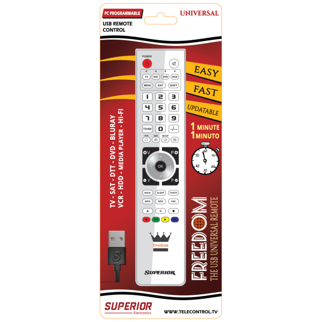 Superior Daljinski upravljač, za 2 uređaja, PC programiranje - SUPERIOR 2:1 FREEDOM - white - Image 2