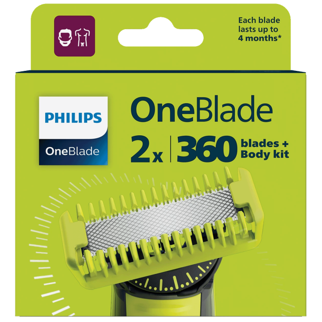 Philips Oštrice za aparat za brijanje OneBlade, 2 kom. - QP624/50 - Image 2