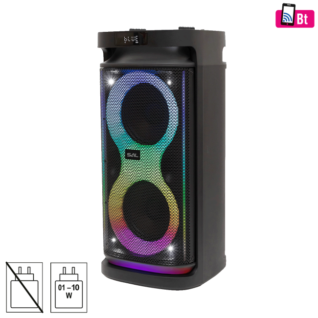 SAL Zvučnik bežični, Bluetooth , FM radio , KARAOKE, 80W - PAR2100BT