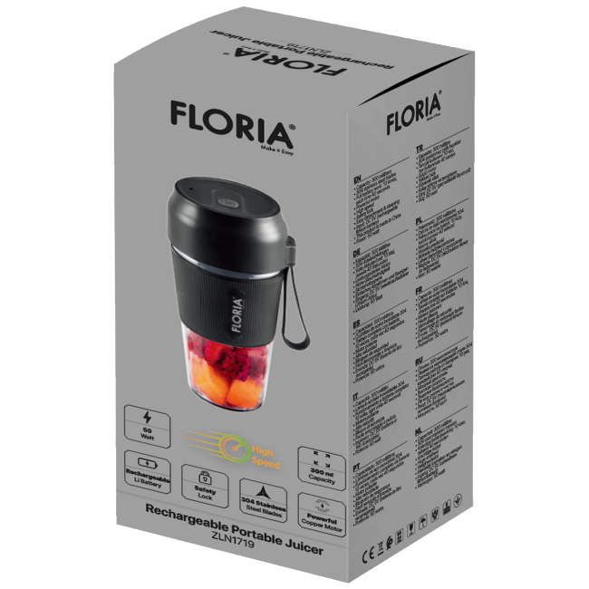 Floria Blender za Smoothie, bežični, 300ml., 50W - ZLN1719 - Image 2