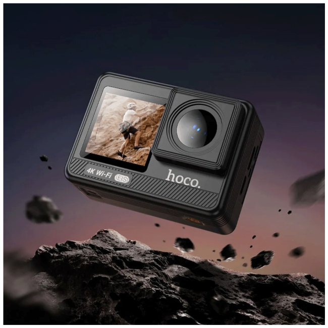 hoco. Sportska kamera, 1.3"/ 2" IPS LCD, 4K UHD, WiFi, microSD - DV102 - Image 9
