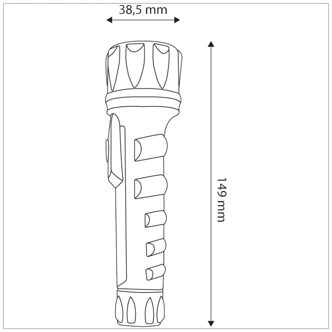 Entac Ručna svjetiljka sa remenom, 1W, 15 lm, IP44 - EFL-2AA-PL - Image 4