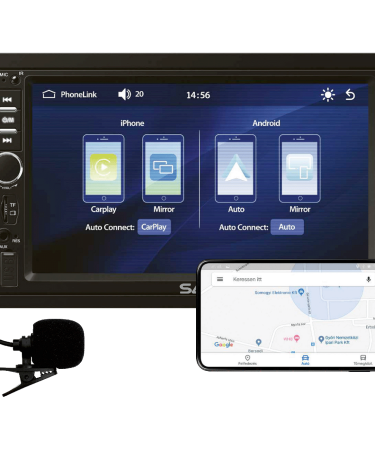 SAL Auto radio, 4 x 45W, 7" LCD Display, BT, USB, microSD - VBX910