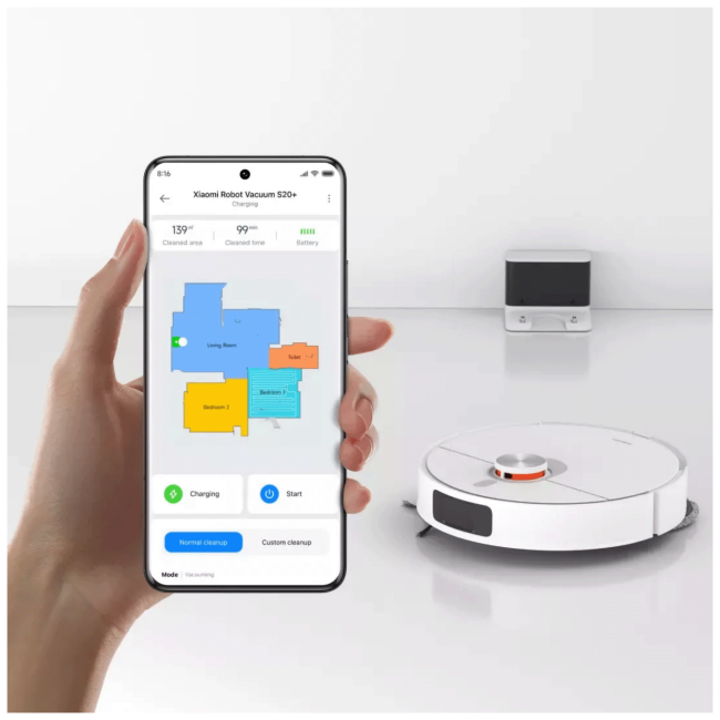 Xiaomi Robot usisavač, baterija 5200 mAh, WiFi - Mi S20+ White - Image 5