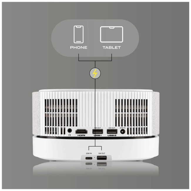Overmax Projektor, LED, 1080p, 3000 lm,  Power Bank, Bluetooth, WiFi - OV-Multipic 4.5 - Image 5