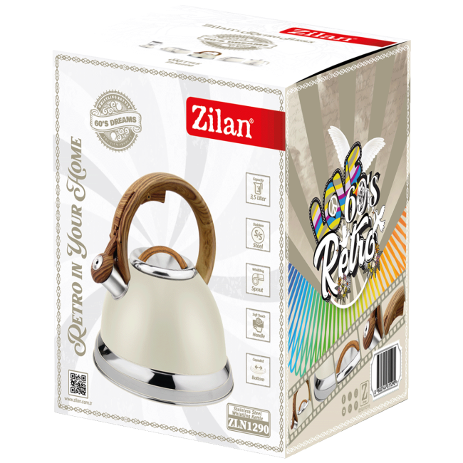 Zilan Kuhalo sa vodu sa zviždaljkom, 3.5 lit., Retro - ZLN1290 - Image 3