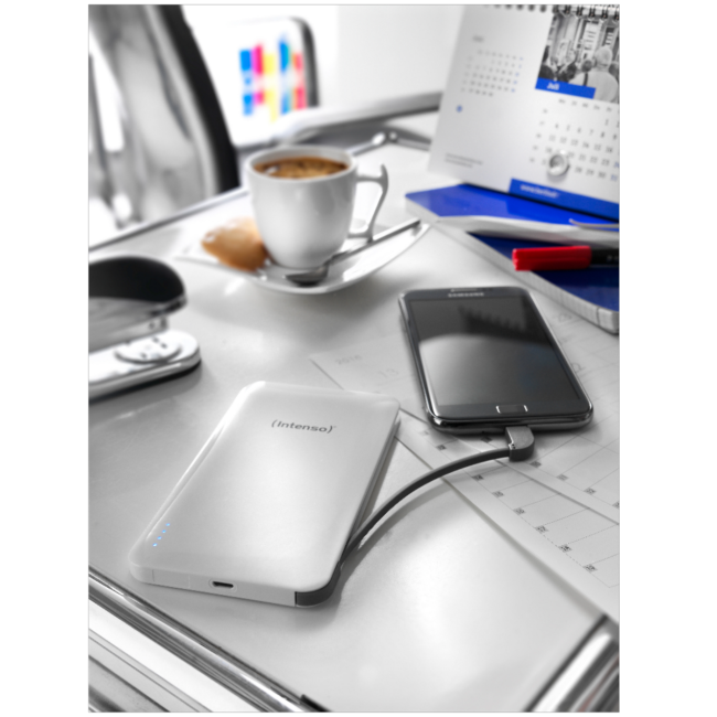 (Intenso) Punjač prijenosni za mobitele i tablete, iPhone, 5000mAh - POWERBANK slim iDUAL 5000 White - Image 3