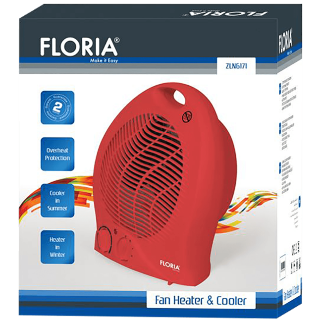 Floria Grijalica sa ventilatorom, 2000 W, bijela - ZLN6171/WH - Image 2