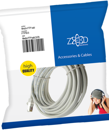 ZED electronic Mrežni FTP kabl, CAT6, 3 met - FTP6/3
