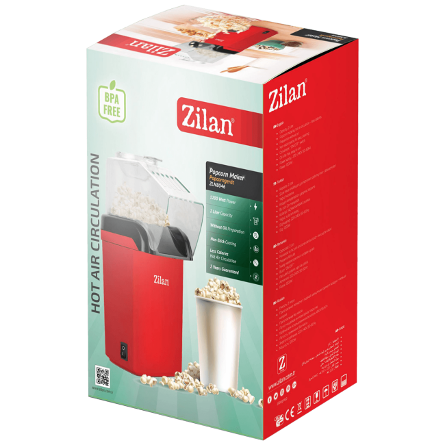 Zilan Aparat za kokice, 1200 W, crvena - ZLN8046 (ZLN8044/RD) - Image 2