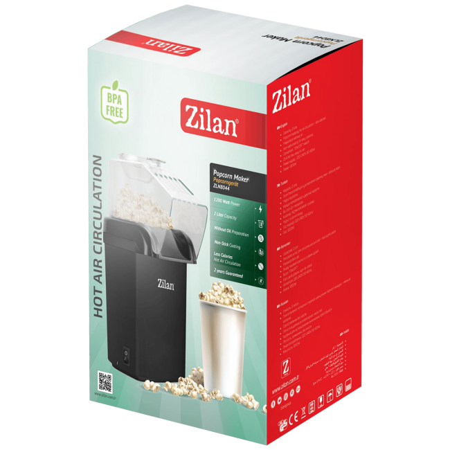Zilan Aparat za kokice, 1200 W, crna - ZLN8045 - Image 2