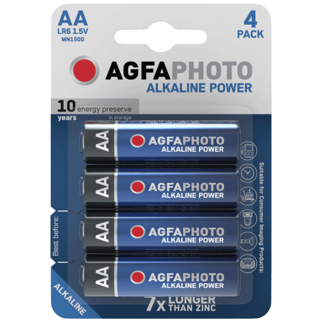 Agfa Baterija alkalna, AA/LR6  blister pak. 4 kom - AF LR6