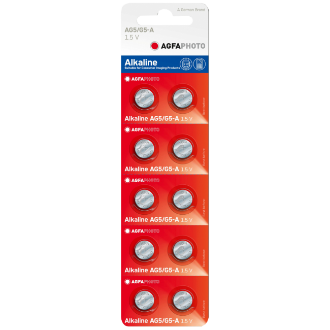 Agfa Baterija alkalna LR66/AG5, 1,5V dugmasta, blister 10 kom. - AF AG5