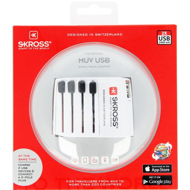 SKROSS Adapter, Putni (Travel), + 2 x USB za punjenje, 2100mAh  - 1.302930 - Image 2