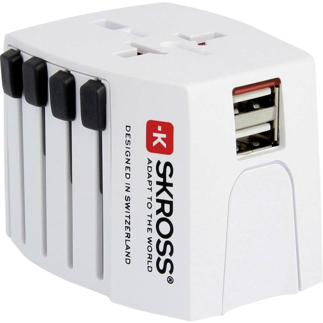 SKROSS Adapter, Putni (Travel), + 2 x USB za punjenje, 2100mAh  - 1.302930 - Image 3