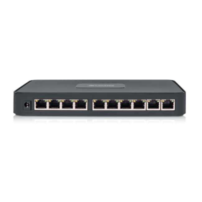 Amiko Home PoE mrežni switch, 10 port RJ-45, 8 PoE, rack ugradnja  - POE SWITCH 8CH+2