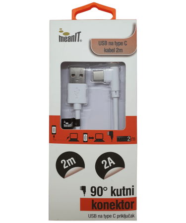 MeanIT USB kabl za smartphone, USB / USB C, 2A - KABEL ZA SMARTPHONE