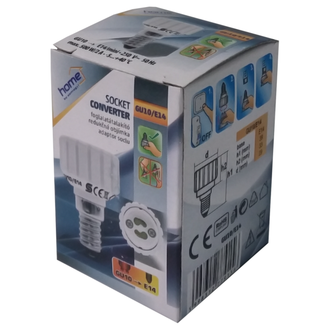 home Adapter za sijalično grlo E14 na GU10 - GU10/E14 - Image 2