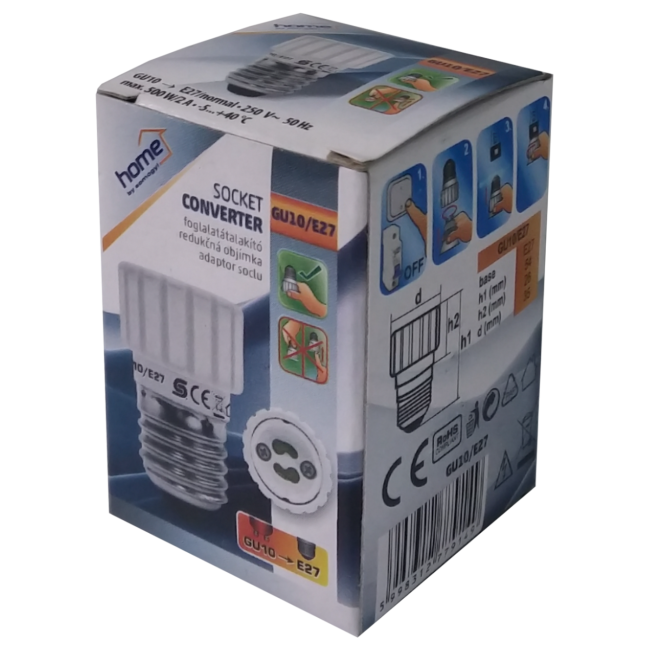 home Adapter za sijalično grlo E27 na GU10 - GU10/E27 - Image 2