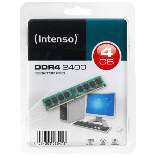 (Intenso) Memorija DDR4 4GB@2400MHz, CL17 - DDR4 Desktop 4GB/2400MHz