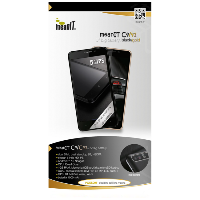 MeanIT Smartphone 5", Dual SIM i kamera, Quad Core, 1/8GB, 4000mAh - C41 - Image 2