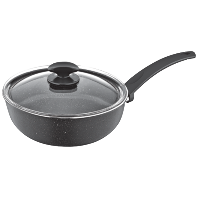 Zilan Tava sa staklenim poklopcem, granit, 24 cm - ZLN2065