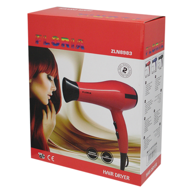 Floria Fen za kosu, 2000 W, plava - ZLN8985 - Image 2