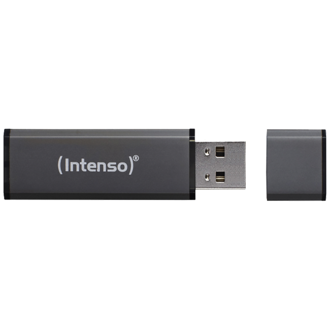 (Intenso) USB Flash drive 64GB Hi-Speed USB 2.0, ALU Line - BULK USB2.0-64GB/Alu-a - Image 2
