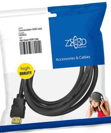 ZED electronic HDMI kabl, 2.0 met - HDMI/2