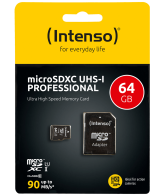 (Intenso) Micro SDHC/SDXC kartica 64GB Class 10, UHS-I +adapter, Pro - MicroSD 64GB Class10 UHS-I Pro