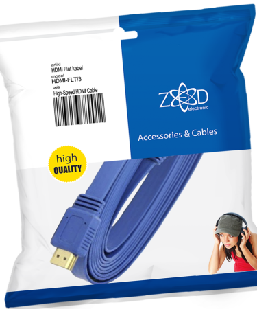 ZED electronic HDMI kabl, plosnati, 3.0 met, ver. 2.0, 3D, Ethernet - HDMI-FLT/3