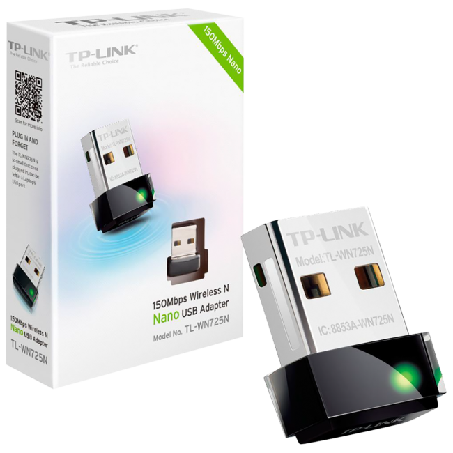 TP-LINK Wi-Fi mrežna kartica, USB, 2.4 GHz, 150 Mbps, nano - TL-WN725N