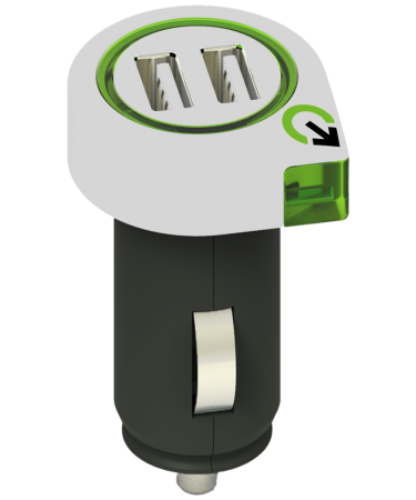 q2power Auto punjač, Dual USB, 2.1A - DUAL USB CAR CHARGER