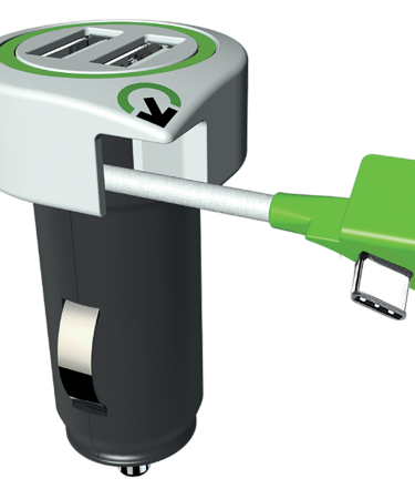 q2power Auto punjač, Dual USB, 3.1A, type C konektor - TRIPLE USB CAR CHARGER C