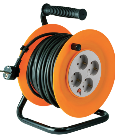home Motalica za kabl, 50 met., H05VV-F, 3 x 1.5 mm², IP20 - HJR 4-50